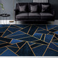 Dark Blue Novelty Rug Polyester Geometric Pattern Rug Washable Non-Slip Backing Carpet for Living Room Clearhalo 'Area Rug' 'Modern' 'Rugs' Rug' 1634311