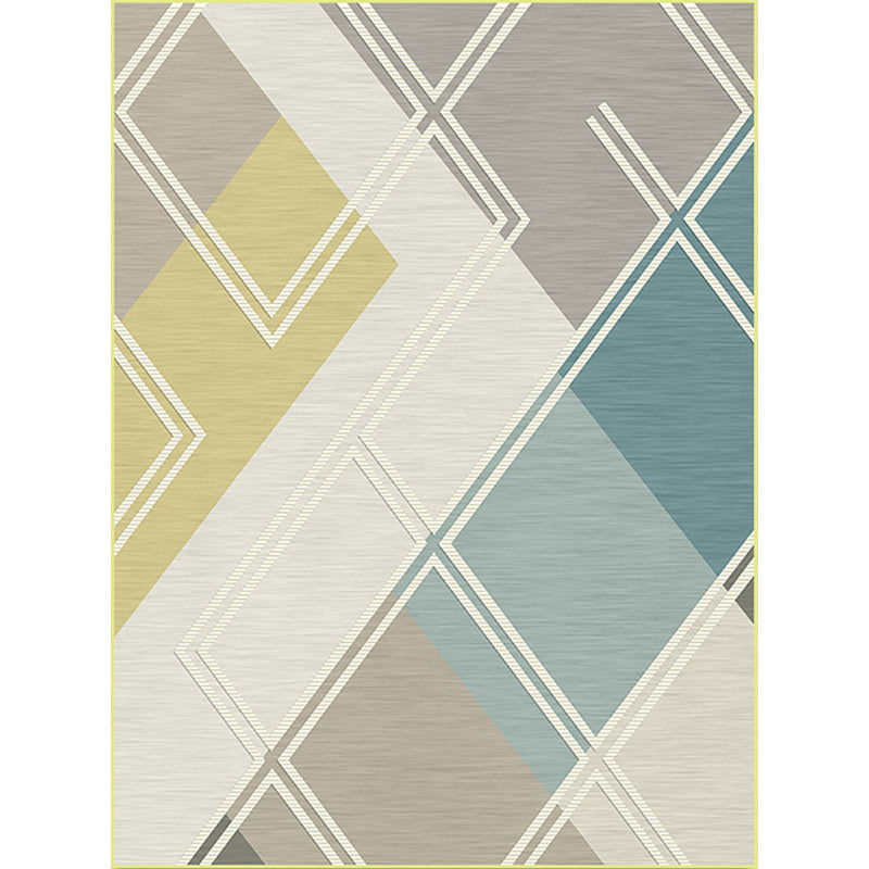 Multicolor Bedroom Rug Modern Geometric Pattern Area Rug Polyester Stain-Resistant Pet Friendly Carpet Clearhalo 'Area Rug' 'Modern' 'Rugs' Rug' 1634336