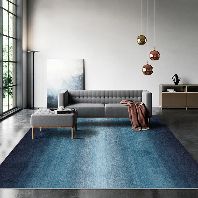 Blue Casual Rug Synthetic Ombre Pattern Rug Washable Non-Slip Backing Carpet for Living Room Dark Blue Clearhalo 'Area Rug' 'Casual' 'Rugs' Rug' 1634522