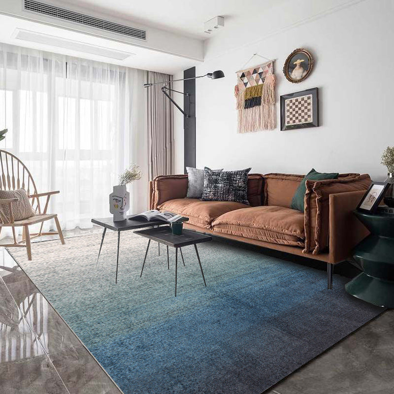 Blue Casual Rug Synthetic Ombre Pattern Rug Washable Non-Slip Backing Carpet for Living Room Green Clearhalo 'Area Rug' 'Casual' 'Rugs' Rug' 1634530