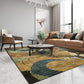 Retro Vintage Rug in Brown Botanical Geometry Leaf Pattern Rug Polyester Pet Friendly Carpet for Home Decoration Clearhalo 'Area Rug' 'Rugs' 'Vintage' Rug' 1634564