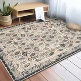 Retro Floral Pattern Rug Grey Multicolor Classic Rug Polyester Washable Non-Slip Backing Area Rug for Living Room Light Brown Clearhalo 'Area Rug' 'Rugs' 'Vintage' Rug' 1634581