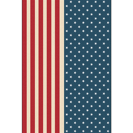 Stylish USA Flag Pattern Rug Blue and Red Nordic Rug Polyester Washable Anti-Slip Backing Area Rug for Living Room Clearhalo 'Area Rug' 'Modern' 'Rugs' Rug' 1634639