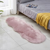 Casual Shag Rug Solid Color Rug Washable Non-Slip Backing Carpet for Living Room Pink
