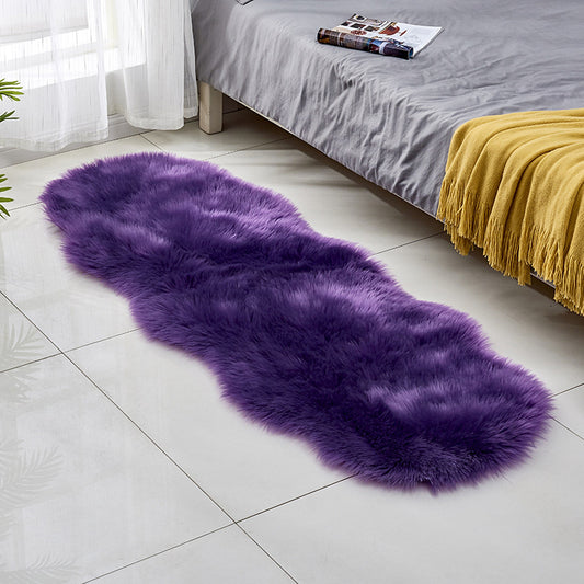Grey and Purple Casual Rug Shag Solid Color Rug Washable Non-Slip Backing Carpet for Living Room Purple Clearhalo 'Area Rug' 'Casual' 'Rugs' Rug' 1634802