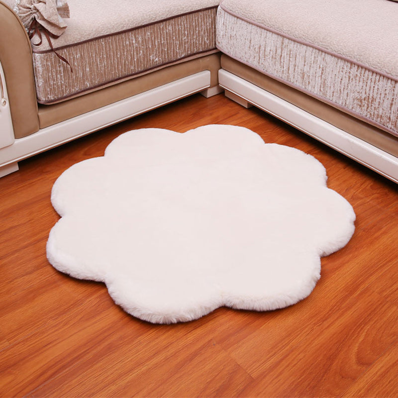 Natural Casual Rug in Blue and White Solid Color Rug Polyester Pet Friendly Carpet for Home Decoration White Clearhalo 'Area Rug' 'Casual' 'Rugs' Rug' 1634901