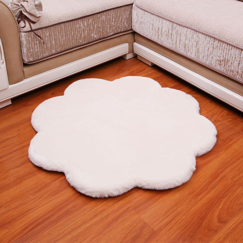 Natural Casual Rug in Blue and White Solid Color Rug Polyester Pet Friendly Carpet for Home Decoration White Clearhalo 'Area Rug' 'Casual' 'Rugs' Rug' 1634901