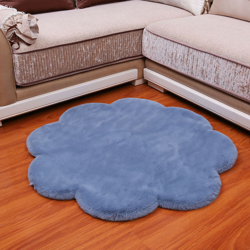 Natural Casual Rug in Blue and White Solid Color Rug Polyester Pet Friendly Carpet for Home Decoration Grey Clearhalo 'Area Rug' 'Casual' 'Rugs' Rug' 1634906