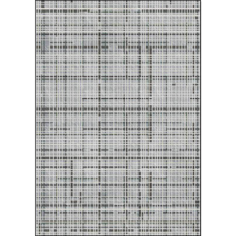 Grey Novelty Rug Polyester Checked Pattern Rug Washable Non-Slip Backing Carpet for Living Room Clearhalo 'Area Rug' 'Modern' 'Rugs' Rug' 1634995