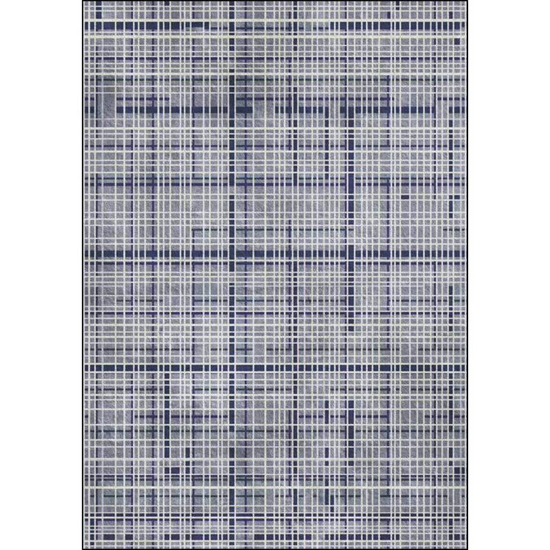 Grey Novelty Rug Polyester Checked Pattern Rug Washable Non-Slip Backing Carpet for Living Room Clearhalo 'Area Rug' 'Modern' 'Rugs' Rug' 1635003