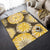 Novelty Floral Print Rug Yellow and Blue Polyester Rug Machine Washable Non-Slip Area Rug for Bedroom Yellow Clearhalo 'Area Rug' 'Modern' 'Rugs' Rug' 1635009