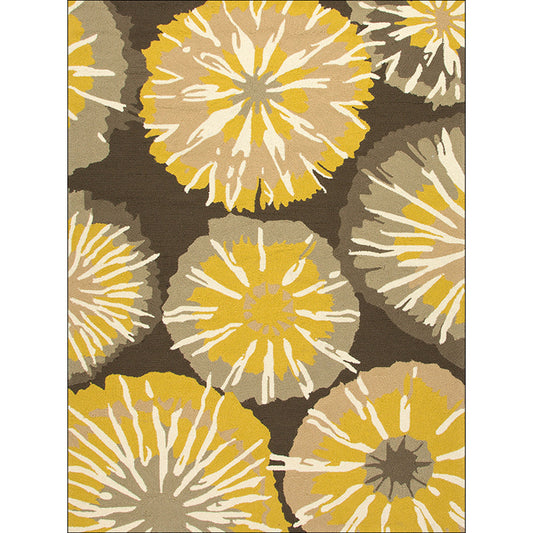 Novelty Floral Print Rug Yellow and Blue Polyester Rug Machine Washable Non-Slip Area Rug for Bedroom Clearhalo 'Area Rug' 'Modern' 'Rugs' Rug' 1635011