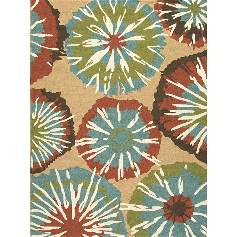 Novelty Floral Print Rug Yellow and Blue Polyester Rug Machine Washable Non-Slip Area Rug for Bedroom Clearhalo 'Area Rug' 'Modern' 'Rugs' Rug' 1635027