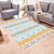 Brown and White Bedroom Rug Southwestern Geometric Diamond Stripe Pattern Area Rug Polyester Pet Friendly Carpet Yellow Clearhalo 'Area Rug' 'Rugs' 'Southwestern' Rug' 1635122