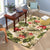 Classic Floral Pattern Rug with Leaf Green and Beige French Country Rug Polyester Washable Non-Slip Backing Area Rug for Living Room Green Clearhalo 'Area Rug' 'French Country' 'Rugs' Rug' 1635148