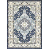 Moroccan Living Room Rug in Blue Medallion Floral Print Rug Polyester Stain-Resistant Anti-Slip Area Rug Clearhalo 'Area Rug' 'Moroccan' 'Rugs' Rug' 1635214