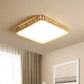 Modern LED Flush Mount Lamp with Acrylic Shade White/Gold Rectangular Ceiling Light in Warm/White Light, 19"/37.5" W Gold 19" Warm Clearhalo 'Ceiling Lights' 'Close To Ceiling Lights' 'Close to ceiling' 'Flush mount' Lighting' 163525