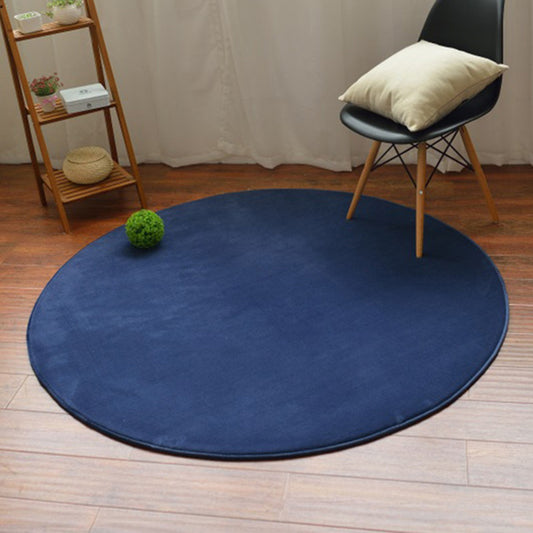 Blue and Green Casual Rug Polyester Solid Color Rug Washable Non-Slip Backing Carpet for Living Room Blue Clearhalo 'Area Rug' 'Casual' 'Rugs' Rug' 1635288