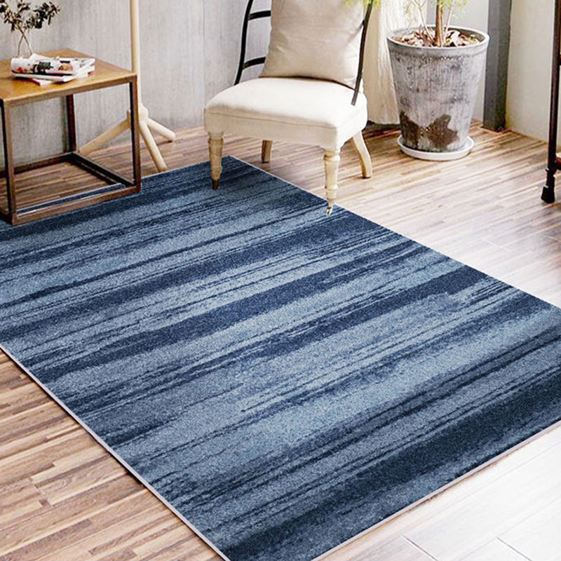 White and Grey Casual Rug Synthetic Swirl Stripe Pattern Rug Washable Non-Slip Backing Carpet for Living Room Dark Blue Clearhalo 'Area Rug' 'Casual' 'Rugs' Rug' 1635325