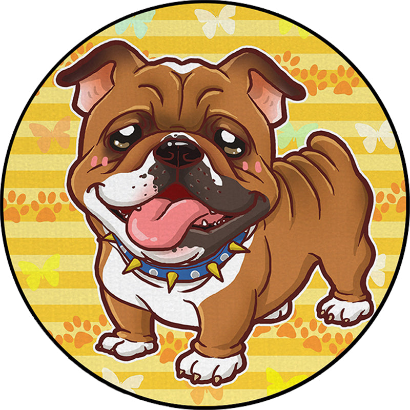 Cute Kids Rug in Pink and Yellow Animal Dog Banana Balloon Pattern Rug Polyester Washable Carpet for Nursery Clearhalo 'Area Rug' 'Rug' 1635463