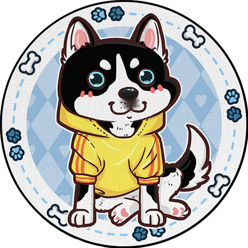 Cute Kids Rug in Pink and Yellow Animal Dog Banana Balloon Pattern Rug Polyester Washable Carpet for Nursery Clearhalo 'Area Rug' 'Rug' 1635466