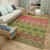 Green and White Bedroom Rug Southwestern Geometric Animal Pattern Area Rug Polyester Anti-Slip Carpet Light Green Clearhalo 'Area Rug' 'Rugs' 'Southwestern' Rug' 1635514