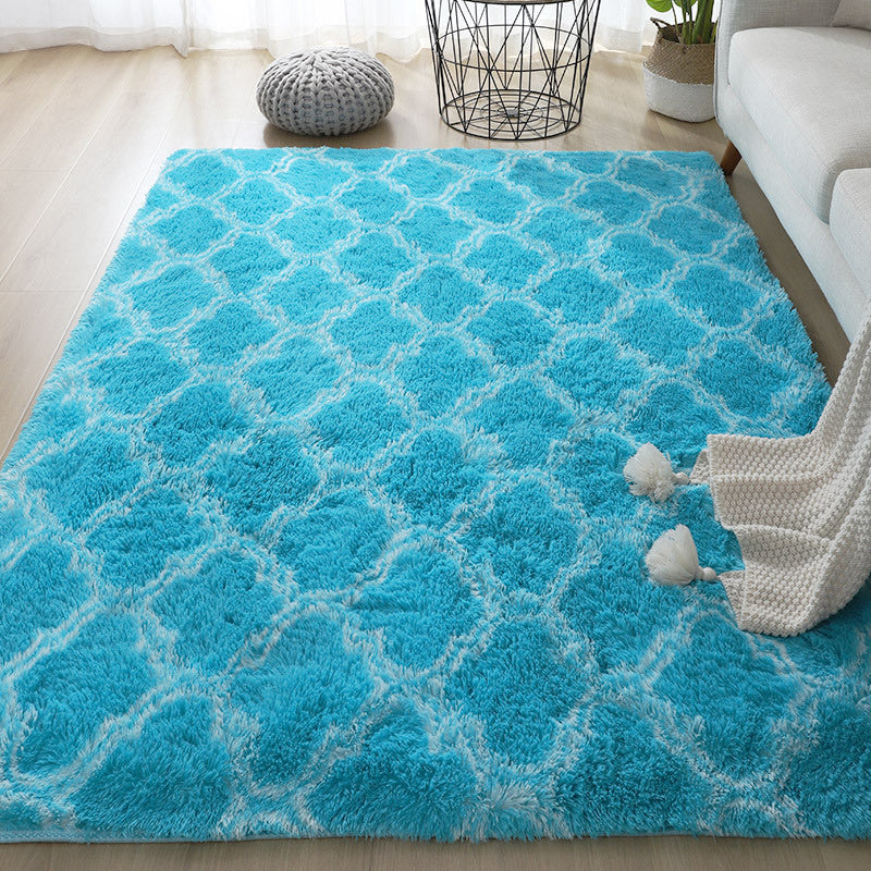 Calming Casual Rug in Red and White Plaid Pattern Rug Polyester Anti-Slip Backing Carpet for Home Decoration Blue Clearhalo 'Area Rug' 'Casual' 'Rugs' Rug' 1635583