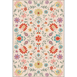 Vintage Floral Pattern Rug Pink Polyester Rug Machine Washable Non-Slip Area Rug for Bedroom Clearhalo 'Area Rug' 'Rugs' 'Vintage' Rug' 1635690