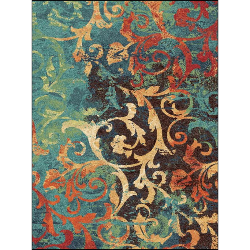Classic Paisley Pattern Rug Green and Orange Polyester Rug Machine Washable Non-Slip Area Rug for Bedroom Clearhalo 'Area Rug' 'Rugs' 'Vintage' Rug' 1635770