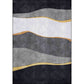 Unique Colorblock Rug Black and Grey Modern Rug Polyester Washable Non-Slip Backing Area Rug for Living Room Clearhalo 'Area Rug' 'Modern' 'Rugs' Rug' 1635834
