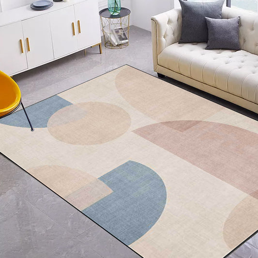 Funky Colorblock Rug Light Brown Modern Rug Polyester Washable Anti-Slip Backing Area Rug for Living Room Clearhalo 'Area Rug' 'Modern' 'Rugs' Rug' 1635945