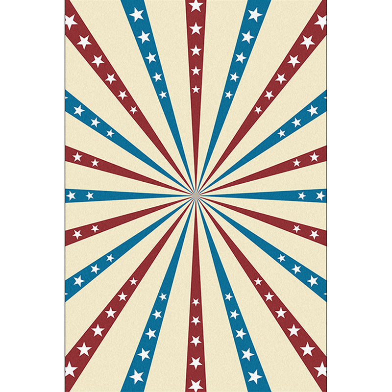 Beige and Blue Modern Rug Polyester Radial and Star Pattern Rug Washable Non-Slip Backing Carpet for Living Room Clearhalo 'Area Rug' 'Modern' 'Rugs' Rug' 1635994