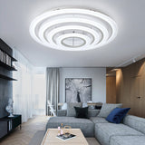 Acrylic Multi-Layer Ceiling Lamp Minimalist 2/3/4-Head LED White Flush Mount Lighting in Warm/White Light Clearhalo 'Ceiling Lights' 'Close To Ceiling Lights' 'Close to ceiling' 'Flush mount' Lighting' 163620