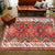 Red Bedroom Rug Southwestern Geometric Diamond Wave Pattern Area Rug Polyester Anti-Slip Backing Carpet Red Clearhalo 'Area Rug' 'Rugs' 'Southwestern' Rug' 1636268