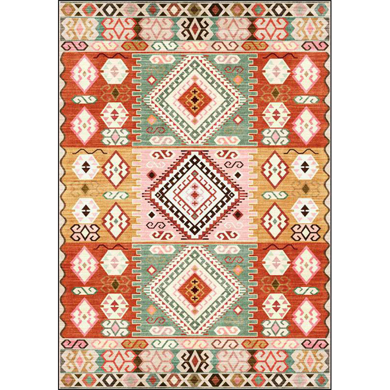 Tribal Southwestern Rug Multicolor Geometry Diamond Pattern Rug Polyester Non-Slip Backing Carpet for Home Decoration Clearhalo 'Area Rug' 'Rugs' 'Southwestern' Rug' 1636278