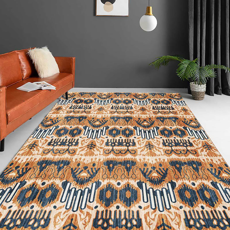 Yellow Bedroom Rug Southwestern Tribal Pattern Area Rug Polyester Anti-Slip Stain-Resistant Carpet Clearhalo 'Area Rug' 'Rugs' 'Southwestern' Rug' 1636285