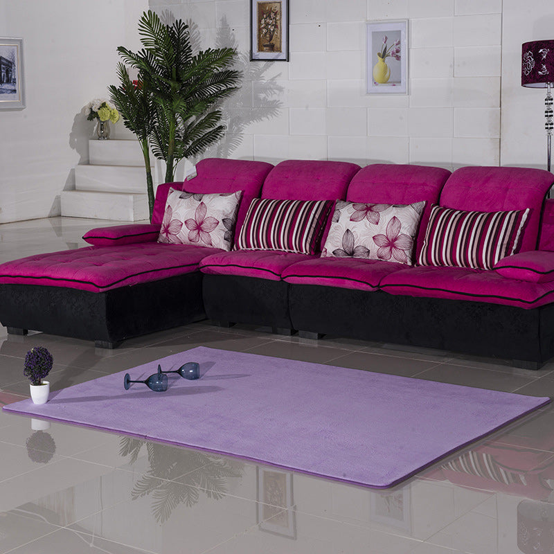 Casual Living Room Rug in Green and Pink Solid Color Rug Polyester Pet Friendly Area Rug Purple Clearhalo 'Area Rug' 'Rug' 1636400