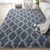 Casual Living Room Rug in Blue and Grey Plaid Pattern Rug Polyester Washable Stain-Resistant Area Rug Dark Gray Clearhalo 'Area Rug' 'Casual' 'Rugs' Rug' 1636415