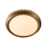 1 Light Bedroom Ceiling Lighting Fixture with Round Acrylic Shade Gold Flush Lamp in White/Warm Light Gold Warm Clearhalo 'Ceiling Lights' 'Close To Ceiling Lights' 'Close to ceiling' 'Flush mount' Lighting' 163655
