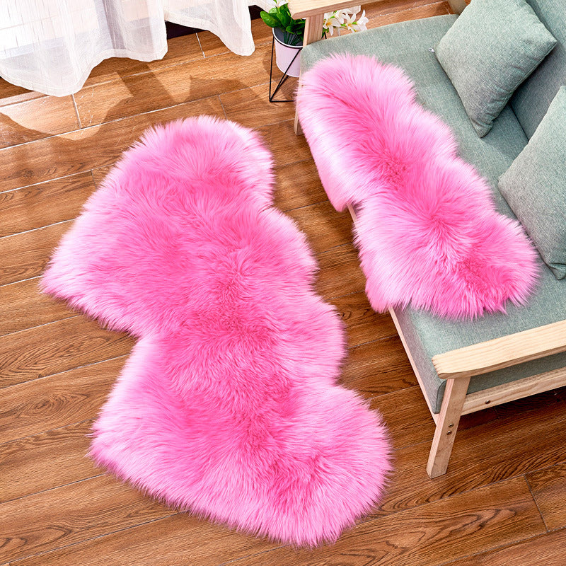 Simple Plain Rug Grey and Pink Fluffy Rug Machine Washable Non-Slip Area Rug for Bedroom Red Clearhalo 'Area Rug' 'Casual' 'Rugs' Rug' 1636627