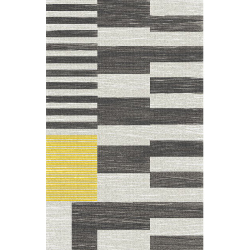 Minimalist Modern Rug in Grey and Brown Geometry Rectangle Pattern Rug Polyester Non-Slip Carpet for Home Decoration Clearhalo 'Area Rug' 'Modern' 'Rugs' Rug' 1636713