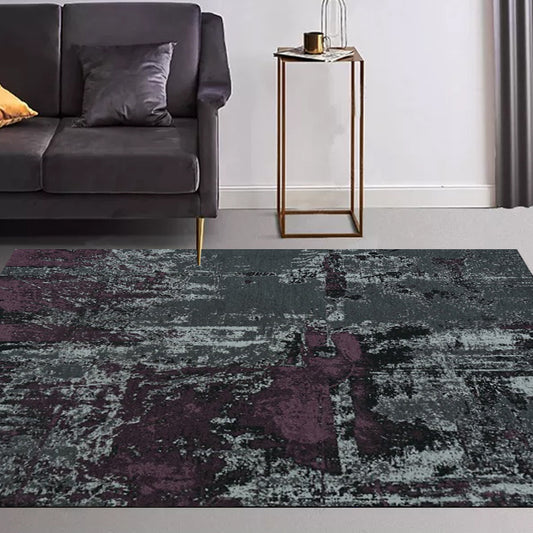 Grey Bedroom Rug Modern Abstract Cement Pattern Area Rug Polyester Washable Anti-Slip Carpet Clearhalo 'Area Rug' 'Modern' 'Rugs' Rug' 1636861