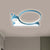 Acrylic Snail Design Flush Light Fixture Cartoon Pink/Blue LED Ceiling Mounted Lamp in Warm/White Light Blue Clearhalo 'Ceiling Lights' 'Close To Ceiling Lights' 'Close to ceiling' 'Flush mount' Lighting' 1636963