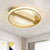 Metal Round Flush Mount Lamp Contemporary 16.5"/20.5" Wide LED Gold Ceiling Lighting in Warm/White Light - Gold - Clearhalo - 'Ceiling Lights' - 'Close To Ceiling Lights' - 'Close to ceiling' - 'Flush mount' - Lighting' - 1636971