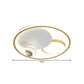 Gold Circular Ceiling Flush Simplicity LED Metallic Flush Mount Light Fixture for Bedroom Clearhalo 'Ceiling Lights' 'Close To Ceiling Lights' 'Close to ceiling' 'Flush mount' Lighting' 1637009