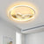 Ring and Bow Flush Mount Modernist Metal Black/Gold LED Ceiling Flush in Warm/White Light, 16"/19.5" Wide Gold Clearhalo 'Ceiling Lights' 'Close To Ceiling Lights' 'Close to ceiling' 'Flush mount' Lighting' 1637055