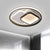 Black Circle and Square Flush Mount Nordic LED Aluminum Ceiling Fixture in Warm/White Light, 16.5"/20.5" W - Black - Clearhalo - 'Ceiling Lights' - 'Close To Ceiling Lights' - 'Close to ceiling' - 'Flush mount' - Lighting' - 1637079
