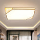 Gold Rectangle/Square Ceiling Flush Contemporary LED Metallic Flush Mount Fixture in Warm/White Light, 18"/21.5"/35.5" Width Clearhalo 'Ceiling Lights' 'Close To Ceiling Lights' 'Close to ceiling' 'Flush mount' Lighting' 1637196