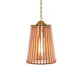 Gold Single Light Pendulum Lamp Farmhouse Amber Glass Cone/Barrel Stranded Rope Down Lighting Pendant Clearhalo 'Ceiling Lights' 'Chandeliers' 'Glass shade' 'Glass' 'Industrial Pendants' 'Industrial' 'Middle Century Pendants' 'Pendant Lights' 'Pendants' 'Tiffany' Lighting' 1637266
