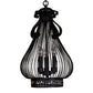 3 Lights Pendant Chandelier Loft Style Gourd-Like Metal Candle Hanging Lamp Kit in Black Clearhalo 'Cast Iron' 'Ceiling Lights' 'Chandeliers' 'Industrial Chandeliers' 'Industrial' 'Metal' 'Middle Century Chandeliers' 'Rustic Chandeliers' 'Tiffany' Lighting' 1637491